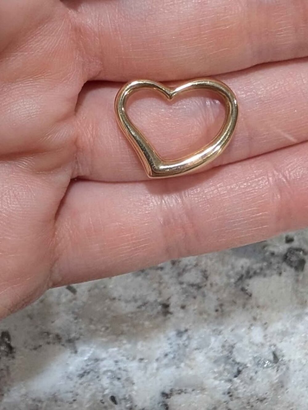 14kt Gold Heart Necklace Pendant Charm